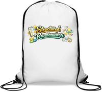 Creative Concepts of Organized Randomness Gym Sack Casual Drawstring Bag White