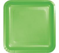 Creative Converting Lot de 180 assiettes à déjeuner carrées en carton, 17,8 cm, vert citron