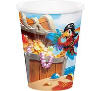 Creative Converting PC340121 Lot de 8 gobelets en carton Motif pirate de l'île au trésor Multicolore 255 ml