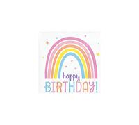 Creative Converting PC352005 Lot de 16 serviettes en papier double épaisseur Motif arc-en-ciel joyeux 33 cm