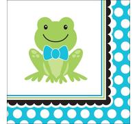 Creative Converting Preppy Frog Lot de 18 serviettes de table en papier pour 1er anniversaire Bleu