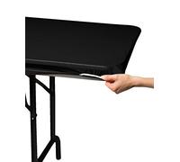 Creative Convertir 701000 Stay-Put Housse de table en plastique, 29 par 182,9 cm Noir