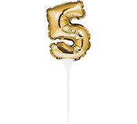 Creative Convertting 8C331861 Ballon en Aluminium Auto-gonflant, 23 x 9 cm, numéro 5, doré