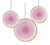 Creative Convertting - Lot de 3 pendentifs éventail 40 - 30 - 25 cm Brilla étoile - One Little Star Girl, multicolore, 8C322260