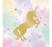 Creative Convertting - Serviette 33 x 33 cm métallisée Unicorn Sparkle, multicolore, 8C329411