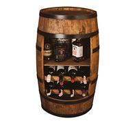 CREATIVE COOPER Armoire à vin avec étagère et chaise longue à vin - Étagère à vin rétro - 80 cm x 50 cm - Bois d'aulne - Couleur wengé