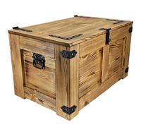 CREATIVE COOPER Boîte en Bois Multifonction - Coffre au Trésor, Rangement, Table Basse Rustique, Jouets - 77 x 49 x 45 cm - Fait à la Main en Chêne à l'Huile de Bois Écologique