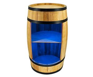 Creative Cooper Casier à vin en Bois avec lumières LED - Cave à vin Mini Bar - Armoire à Alcool pour Homme - Bar - fût - 80 cm de Haut - étagère de décoration rétro - Bar - comptoir de Bar (chêne)