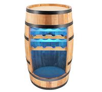 CREATIVE COOPER Étagère à vin en Bois - Mini Bar - Cave à vin avec lumières LED - 80 cm de Haut - Décoration rétro - Comptoir de Maison (chêne)