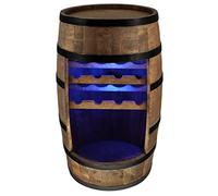 CREATIVE COOPER Étagère à vin en Bois - Mini Bar - Cave à vin avec lumières LED - 80 cm de Haut - Décoration rétro - Comptoir de Maison (wengé)