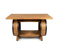 CREATIVE COOPER Meuble TV Bas Style tonneau (Bois de hêtre), 100 x 65 x 57 cm - Capacité de Rangement de 120 L, Design tonneau en Bois Finition chêne