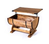 CREATIVE COOPER Table basse élégante, table basse, table de canapé, table élégante avec plateau de table réglable en hauteur, parfaite pour travailler (80 x 50 cm)