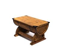 CREATIVE COOPER Table basse en forme de tonneau, table basse rustique en bois massif, stable, vintage et industriel, pour salon, hommes et femmes, 80 x 50,5 x 47 cm