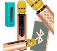 Creative Corner Bezdrátový karaoke microphone Bluetooth zlatý