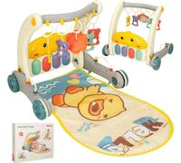 Creative Corner Bibi-inn vzdělávací kočárek a klavírní podložka 2 v 1 šedá