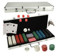 Creative Corner Pokerová sada v kufříku 500 žetonů 2 balíčky karet