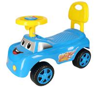 Creative Corner Smile car push ride avec klaxon bleu