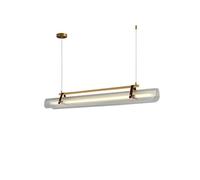 Creative Corridor Foyer Cuisine Île Lampe Suspendue Simple Mode Longue Bande Acrylique Tricolore Variable LED Suspension Ferme Villa Pays Lustre Club Salle à Manger Luminaire (Aller Beauty Comes