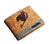 Creative Craft Portefeuille Fairy Tail, Unisex-Adultes, Fans de Mangas, Bleu, Cuir et Design Caricature, Portefeuille Classique