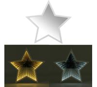 Creative Cute Star Mirror Lampe LED Tunnel Nuit Lumière pour Enfants Cadeau Atmosphère Lumière Blanc/Chaud Blanc - Blanc Chaud