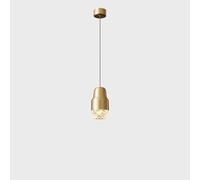 Creative Cylindrical All-Copper Light Modern Minimalist Acrylic Led Chandeliers Dimmable Single-Head Hanging Lamp Bedside Bar Counter Study Decorative Lighting Fixture/Copper Color