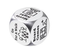 Creative Date Night Dice - Game de dés à décision drôle pour les couples | Dice de nouveauté en acier inoxydable, accessoires de jeu romantique pour la Saint-Valentin, Idée cadeau de petite amie de pe