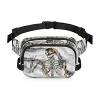 Creative Day of The Dead Sac banane multifonction pour voyage, sport, course à pied, sac banane en marbre mort pour femmes, hommes, filles, garçons, couleur, XL, Organiseur de sac