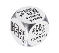 Creative Decision Dice - Jeu de dés pour couples | Acier inoxydable avec finition polie, jeux fantaisie pour la Saint-Valentin, cadeau d'anniversaire pour partenaire, accessoires de jeu amusants pour