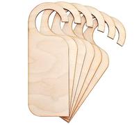 Creative Deco 10 x Plaque de Porte Accroche Porte Panneau Suspendu en Bois | Découpes Contreplaqué | 20 x 6-8 cm | Plain, Non-Peint et Non-Fini | Étiquettes Tag Ornement Étiquettes à Peindre