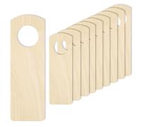 Creative Deco 10 x Rond Plaque de Porte Accroche Porte Panneau Suspendu en Bois | Découpes Contreplaqué | 15 x 5 cm | Plain, Non-Peint et Non-Fini | Étiquettes Tag Ornement Étiquettes à Peindre
