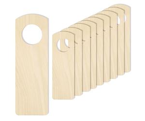 Creative Deco 10 x Rond Plaque de Porte Accroche Porte Panneau Suspendu | en Bois | Découpes Contreplaqué | 15 x 5 cm | Plain, Non-Peint et Non-Fini | Étiquettes Tag Ornement Étiquettes à Peindre