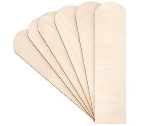 Creative Deco 10 x Signet Marque-Pages en Bois | Découpes Contreplaqué | 20 x 5 cm | Plain, Non-Peint et Non-Fini | Decoration de Bibliotheque | Étiquettes Tag Ornement à Peindre