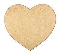 Creative Deco 2 x MDF Plaques Signes Forme Coeur | 220 x 200 x 3-4 mm