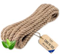 Creative Deco 50m Corde de Jute Epaisseur 14mm