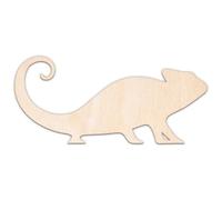Creative Deco Animal en Contreplaqué ou MDF de 3 mm à Personnaliser | Caméléon | Forme de 5-100 cm | Animaux en Bois | Décoration Murale pour Chambre | Découpe Laser pour Découpage, Artisanat