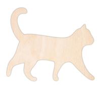 Creative Deco Animal en Contreplaqué ou MDF de 3 mm à Personnaliser | Chat | Forme de 5-100 cm | Animaux en Bois | Décoration Murale pour Chambre | Découpe Laser pour Découpage, Artisanat
