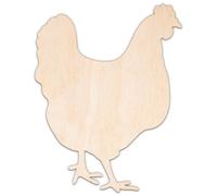 Creative Deco Animal en Contreplaqué ou MDF de 3 mm à Personnaliser | Poule | Forme de 5-100 cm | Animaux en Bois | Décoration Murale pour Chambre | Découpe Laser pour Découpage, Artisanat