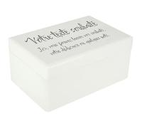 Creative Deco Blanc Boite Personnalisé Texte Désiré Boîte en Bois | Votre Cadeau Personnalisé avec n’Importe Quel Texte | Coffret Cadeau Personnalisable | pour Femmes, Hommes et Couples