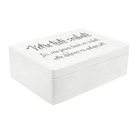 Creative Deco Blanc Cadeau Personnalisé Texte Désiré Boîte en Bois | Votre Cadeau Personnalisé avec n’importe quel texte | Coffret Cadeau Personnalisable | Pour Femmes, Hommes et Couples