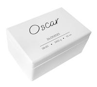 Creative Deco Boîte à Souvenirs Bébé Personnalisé Blanc - Personnalisés Minimaliste | Personnalisable Cadeau à Souvenirs Individuelle pour Une Naissance pour Fille et garçon | Boîte en Bois