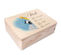 Creative Deco Boîte à Souvenirs Bébé Personnalisé - Personnalisés Animaux | Personnalisable Cadeau à Souvenirs Individuelle pour Une Naissance pour Fille et garçon | Boîte en Bois