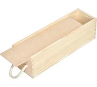 Creative Deco Boîte Caisse à Vin en Bois Naturel 36 x 11 x 9,8 cm - 1 Bouteille