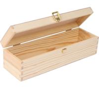 Creative Deco Boîte Caisse à Vin en Bois Naturel 36 x 11 x 9,8 cm - 1 Bouteille
