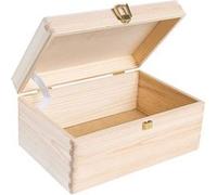 Creative Deco Boite de Rangement en Bois avec Fermoir 30 x 20 x 14 cm Coffret Bois Beige G