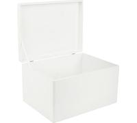Creative Deco Boite de Rangement en Bois Blanc 40 x 30 x 24 cm (+/- 1 cm)
