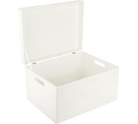 Creative Deco Boite de Rangement en Bois Blanc 40 x 30 x 24 cm (+/-1cm)