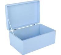 Creative Deco Boite de Rangement en Bois Bleu 30 x 20 x 14 cm (+/- 1 cm)