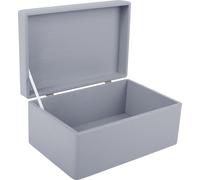 Creative Deco Boite Rangement en Bois Gris | 30 x 20 x 14 cm (+/- 1 cm) | avec Couvercle | Boite en Bois | Boite a Souvenir | Boîte Caisse Malle Coffre | Brut ET Non PONCÉ