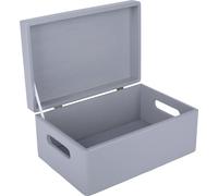 Creative Deco Boite de Rangement en Bois Gris 30 x 20 x 14 cm (+/-1cm)