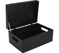 Creative Deco Boite de Rangement en Bois Noir 30 x 20 x 14 cm (+/-1cm)